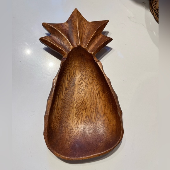 Vintage wooden pineapple dish - Picture 2 of 5